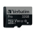 Verbatim 32GB Pro 600X microSDHC Memory Card with Adapter, UHS-I U3 Class 10