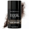 Toppik Hair Building Fibers, Dark Brown, 12g Fill In Fine or Thinning Hair, Instantly Thicker, Fuller Looking, 9 Shades for Men & Women, Keratin Protein Formula