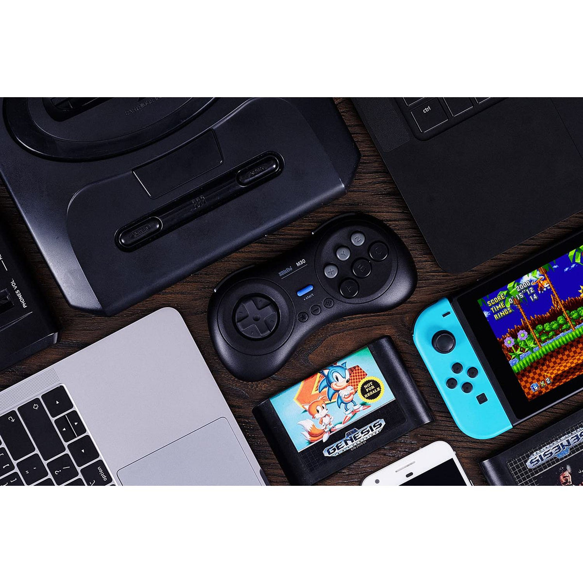 8Bitdo M30 Bluetooth Controller for Switch, Windows and Android, 6-Button Layout for SEGA’s Classic Games (Black)