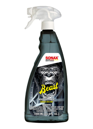 SONAX Beast Wheel Cleaner | Brake Dust Cleaner | Color Changing Rim Cleaner | Strong Wheel Cleaner | Easy Wheel and Rim Cleaner | Removes Baked On Brake Dust | 1 Liter | 33.8 fl oz