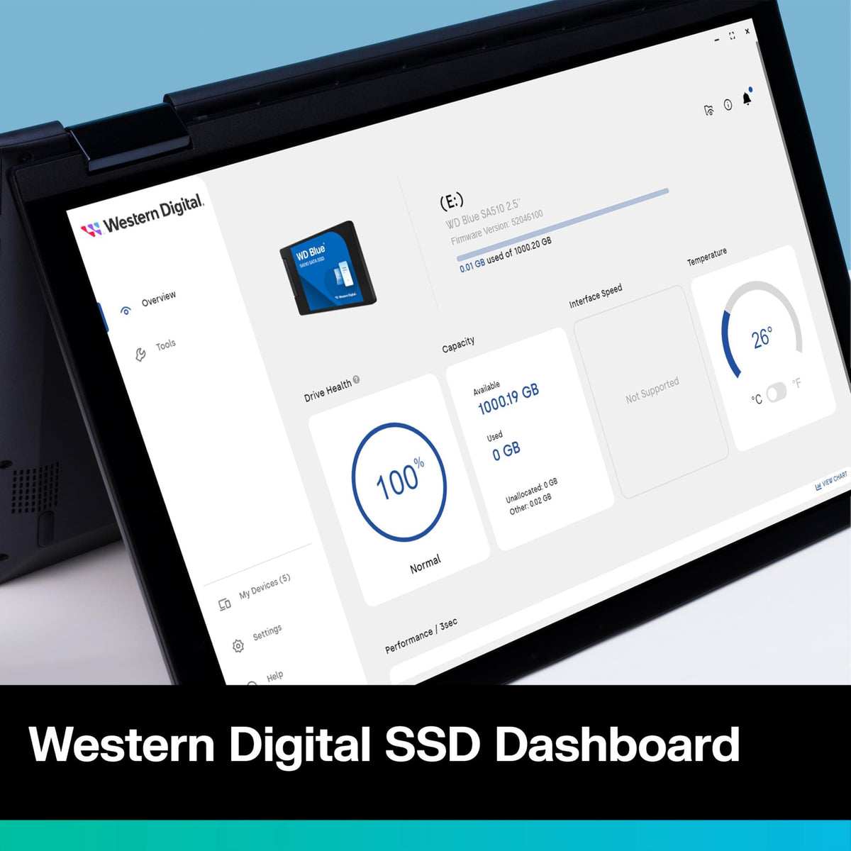 Western Digital 4TB WD Blue SA510 SATA Internal Solid State Drive SSD - SATA III 6 Gb/s, 2.5"/7mm, Up to 560 MB/s - WDS400T3B0A