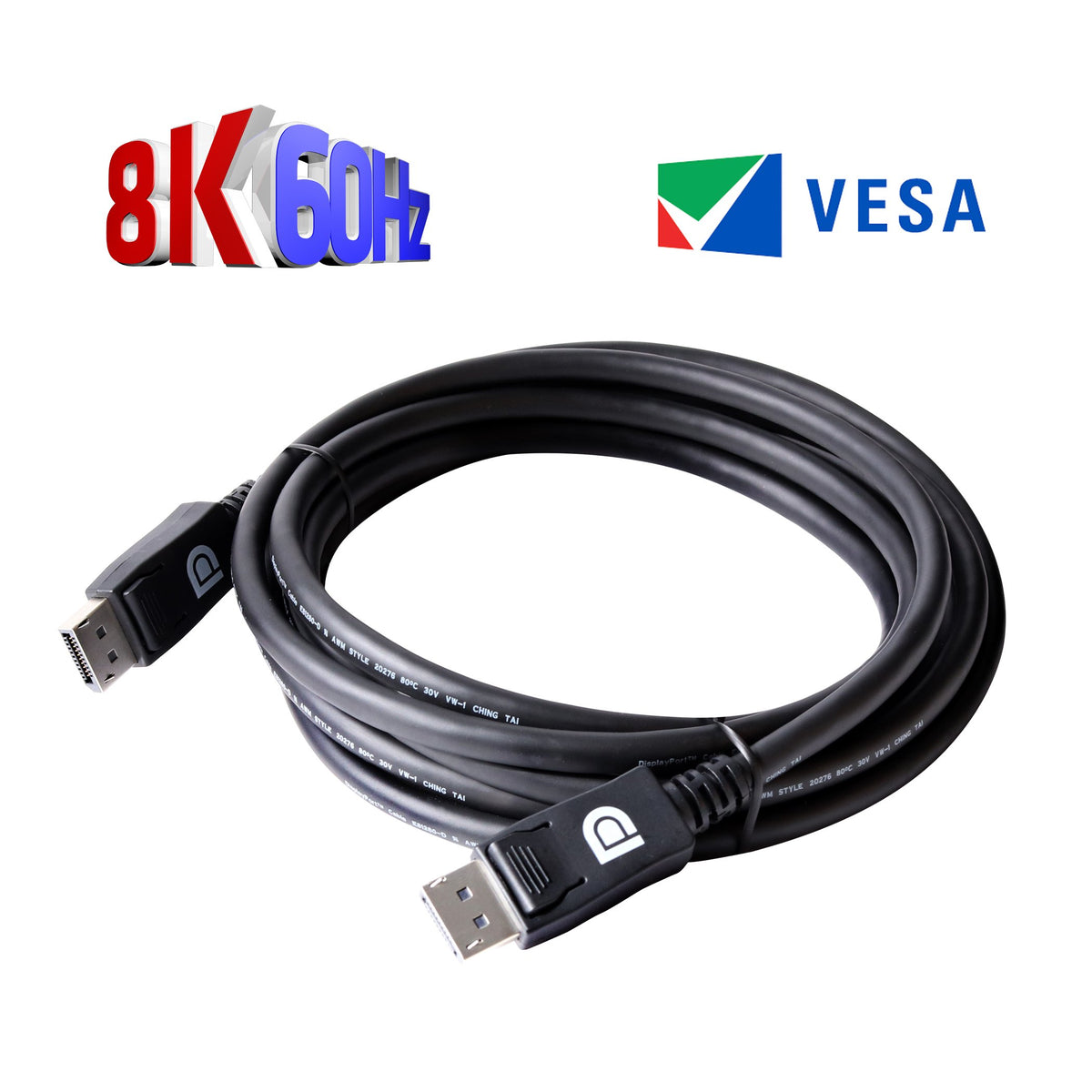 Club3D CAC-1060 VESA Certified DisplayPort to DisplayPort 1.4/Hbr3 M/M Cable DP 1.4 8K 60Hz 3m- 9.84ft