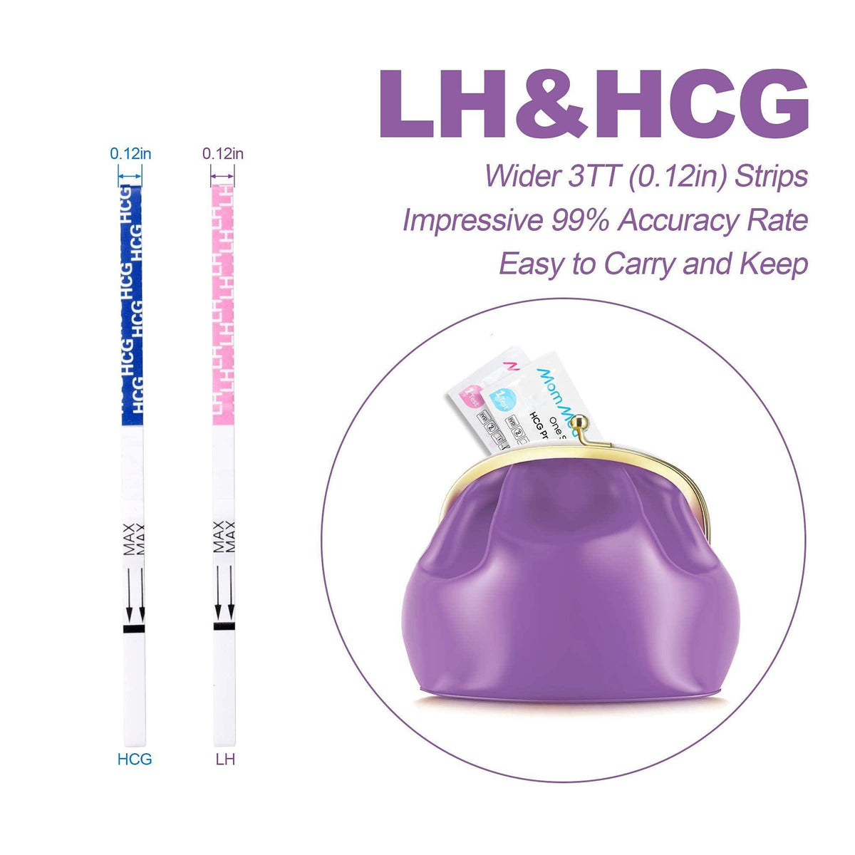 MomMed Ovulation Test Strips, Ovulation and Pregnancy Tests (LH50-HCG20), Includes 50 Ovulation Tests and 20 Pregnancy Tests with 70 Urine Cups, Accurately Track Ovulation and Detect Early Pregnancy