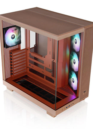 Thermaltake View 380 XL TG ARGB; 4x120mm ARGB Lite Fans Included; 360mm Radiator Support; 420mm GPU Clearance; Hidden Connector Support; Dual Chamber; Gravel Sand; CA-11E-00MGWN-00