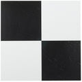 Achim Home Furnishings FTVSO10320 Nexus 12-Inch Vinyl Tile, Solid Black and White, Pack of 20