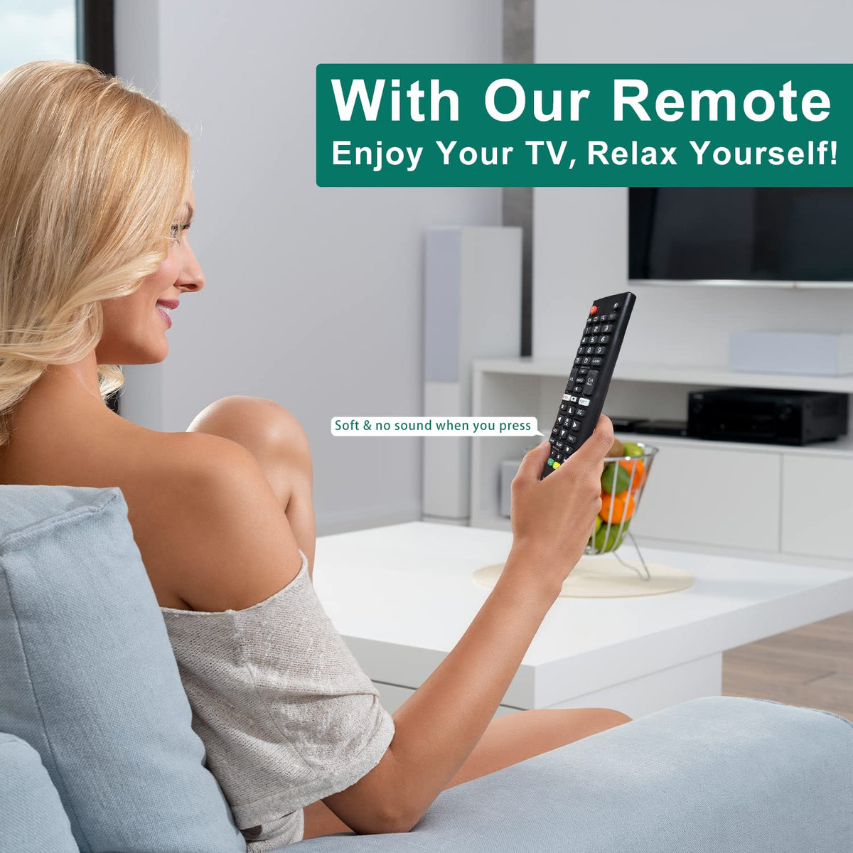 (Pack of 2) Universal Remote for LG Smart TV, Compatible with All LG TV Remote Control LCD LED OLED UHD HDTV 3D 4K Smart TV Models, Replacement Remote with Netflix Amazon Shortcuts Key