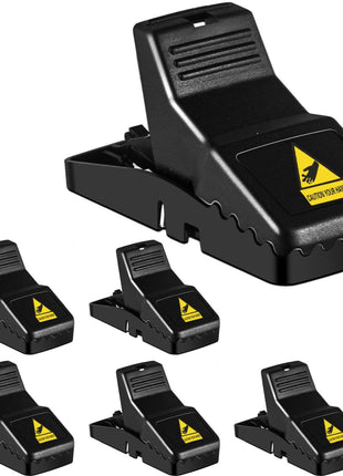 Feeke Mouse Traps, Mice Traps for House, Small Mice Trap Indoor Quick Effective Sanitary Safe Mousetrap Catcher for Family and Pet - 6 Pack, (M01-6Pack)