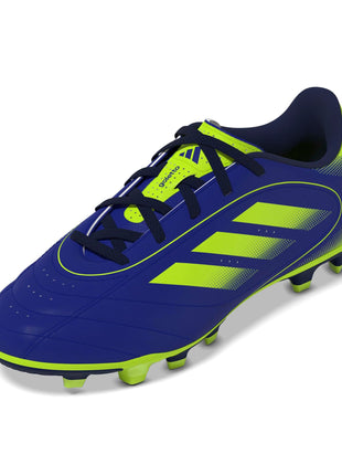 adidas Unisex-Kids Goletto IX Firm Ground/Multi Ground Soccer, Lucid Blue/Lucid Lemon/Dark Blue, 1