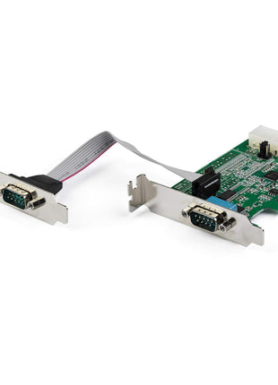 StarTech.com 2-port PCI Express RS232 Serial Adapter Card - PCIe RS232 Serial Host Controller Card - PCIe to Serial DB9 - 16950 UART - Low Profile Expansion Card - Windows & Linux , TAA (PEX2S953LP)