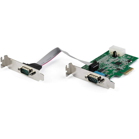 StarTech.com 2-port PCI Express RS232 Serial Adapter Card - PCIe RS232 Serial Host Controller Card - PCIe to Serial DB9 - 16950 UART - Low Profile Expansion Card - Windows & Linux , TAA (PEX2S953LP)