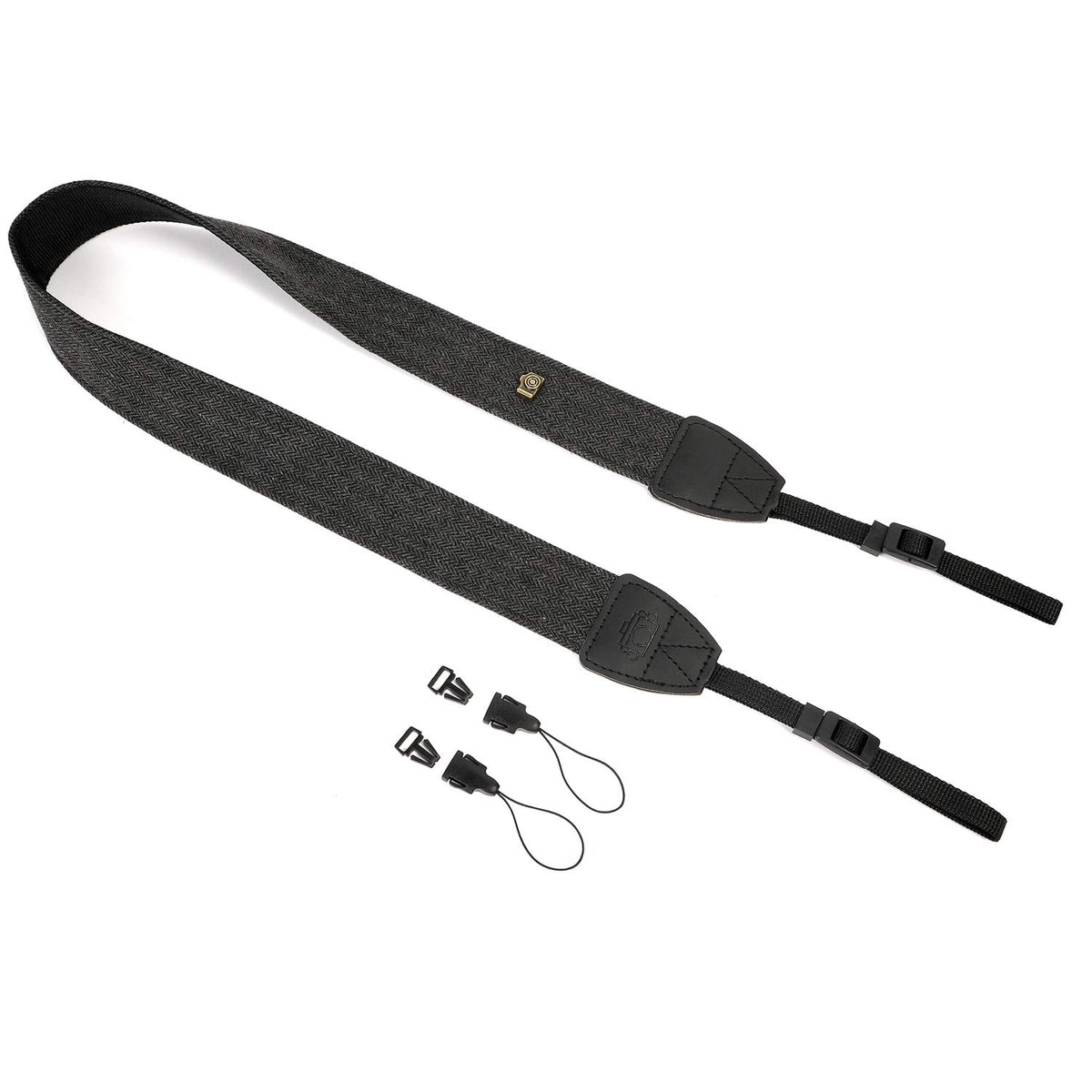 WANBY Camera Strap Black Canvas Neck Shoulder Strap with Quick Release Buckles for DSLR SLR