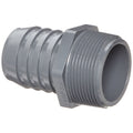 Spears 1436 Series PVC Tube Fitting, Adapter, Schedule 40, Gray, 1-1/2