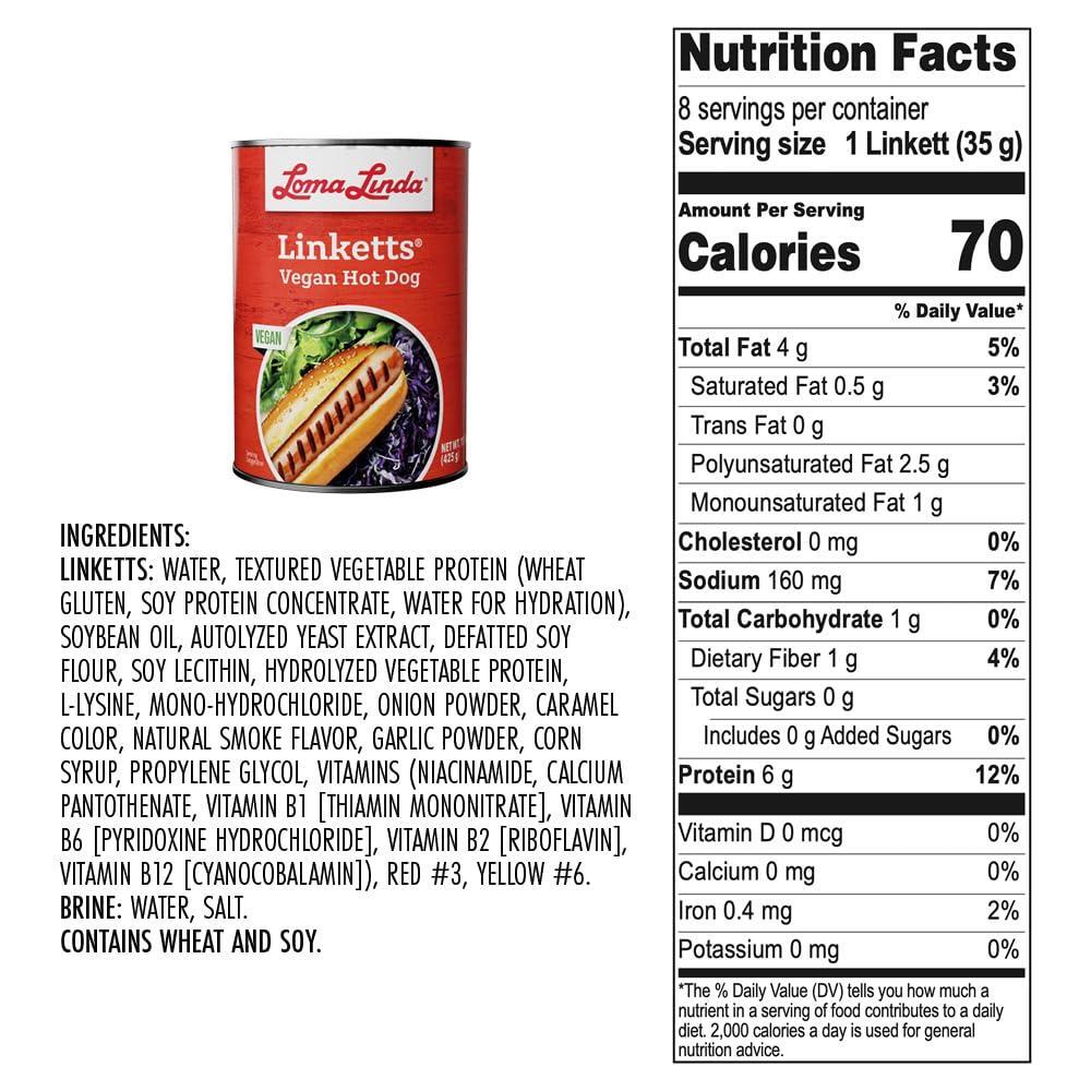 Loma Linda - Plant-Based Meats (Linketts® (15 oz.), 6 Pack)