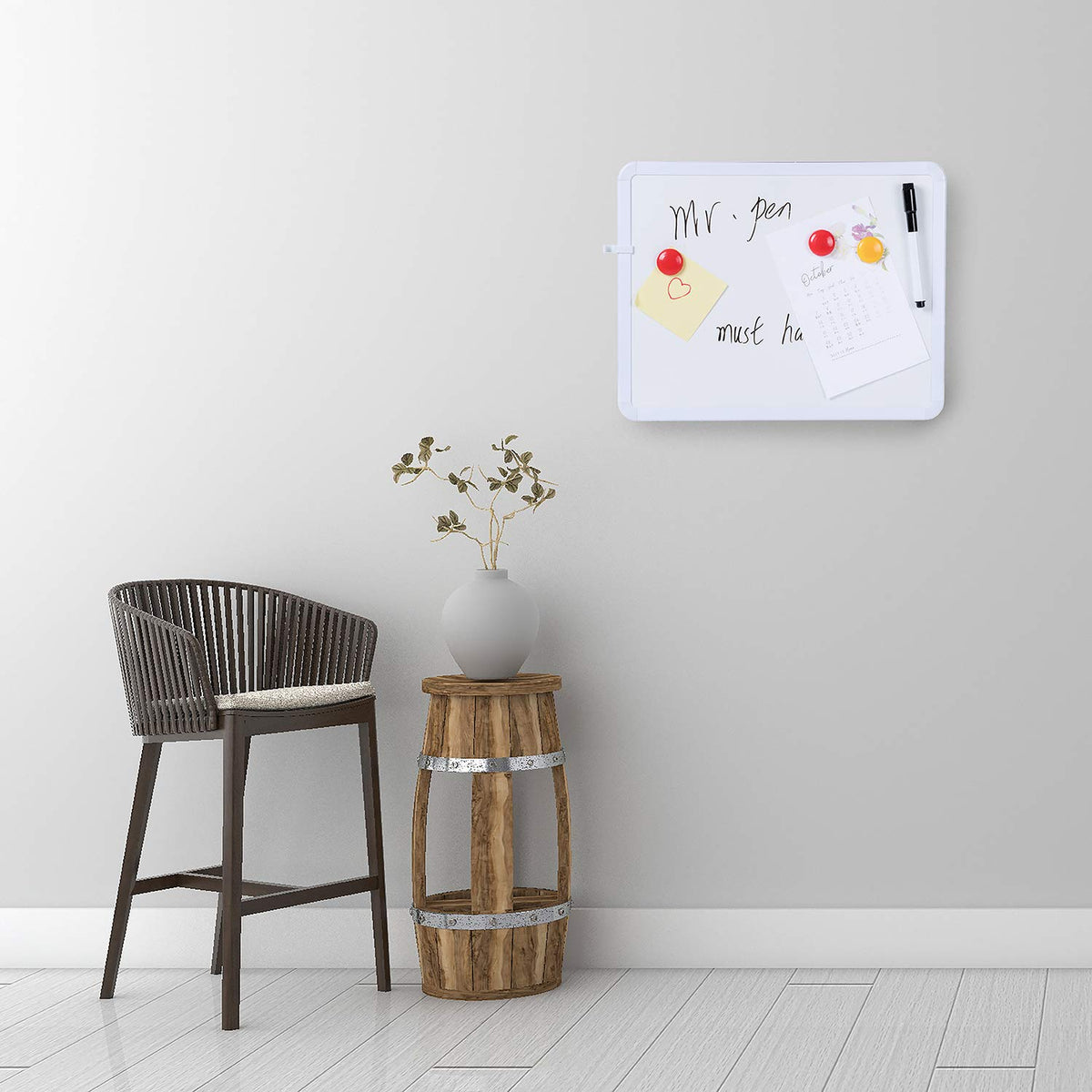 Mr. Pen- Dry Erase Board, 14” x 11” with a Black Dry Erase Marker, Small Mini White Board for Students