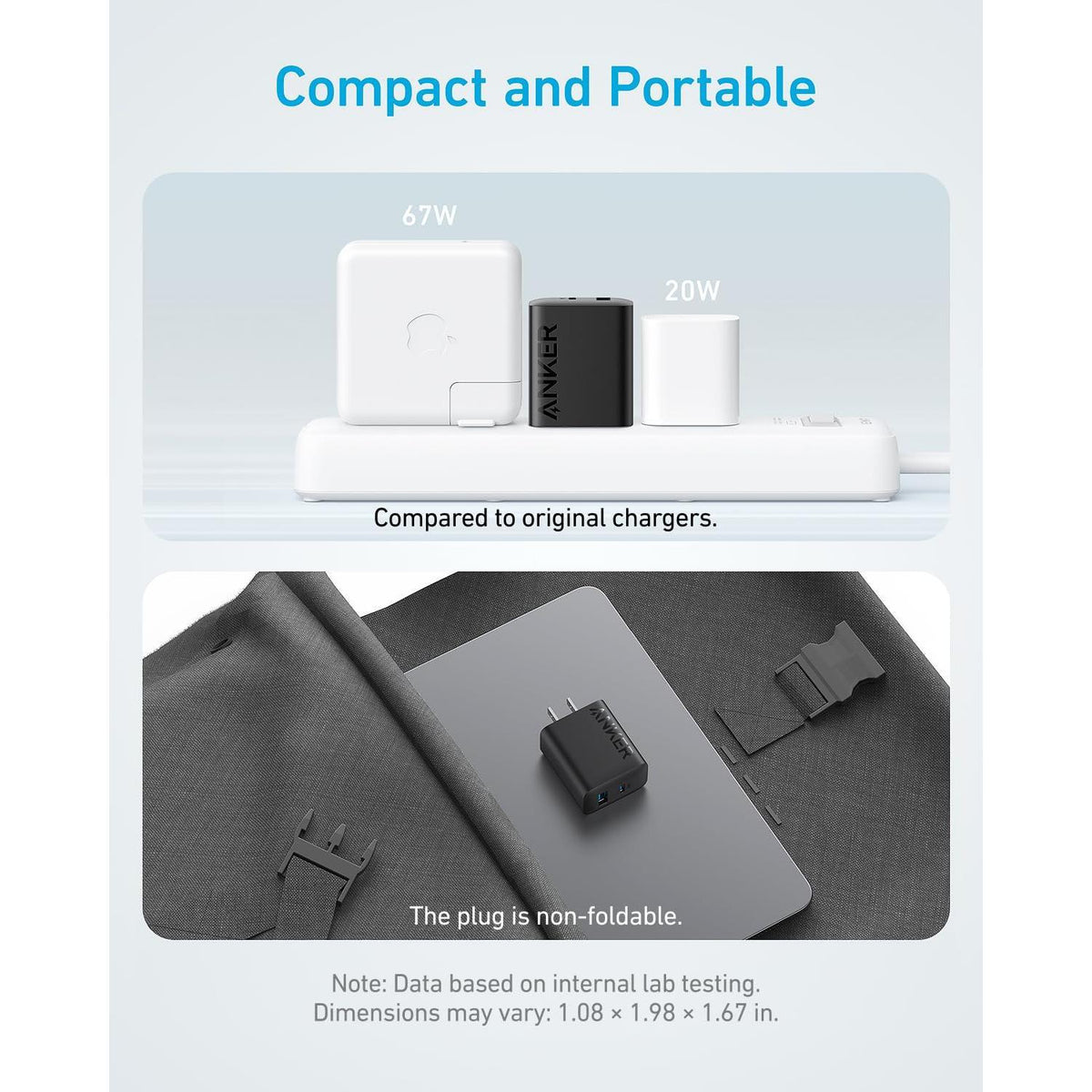 Anker iPhone 16 Charger, 2-Pack 20W Fast USB C Charger Block, for iPhone 16/16 Pro Max/15 Series/iPad Pro and More (Black, 2 Pack & 2 Cable)