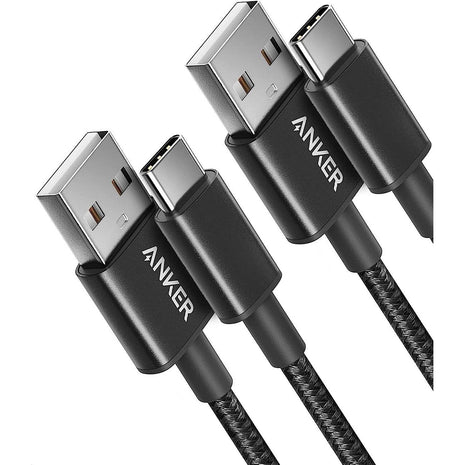 Anker USB A to USB C Cable, USB to USB C Cable (2-Pack, 3 ft, Black) | For iPhone 17 Series, Samsung Galaxy S10 / S10+, LG V30, Beats Fit Pro, and More