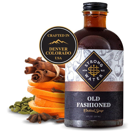 Strongwater Old Fashioned Mix - 1pk, 32 Cocktails - Just Add Bourbon | Award-winning, Handcrafted Old Fashioned Syrup Cocktail Mix Made with Bitters, Orange, Cherry, Organic Demerara Sugar
