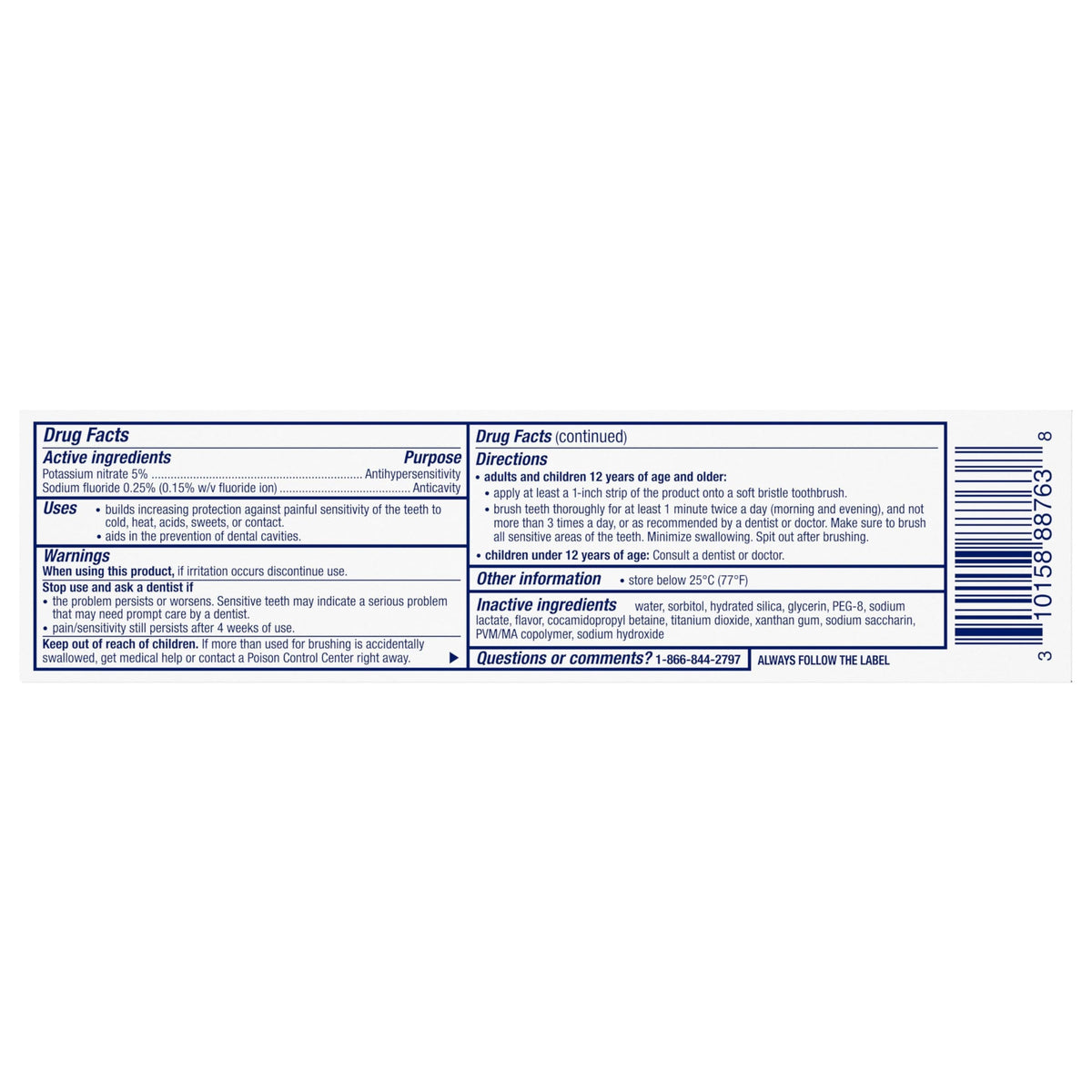 Sensodyne Pronamel Intensive Enamel Repair Toothpaste for Sensitive Teeth and Cavity Protection, Whitening Toothpaste to Strengthen Enamel, Arctic Breeze - 3.4 Ounces x 4