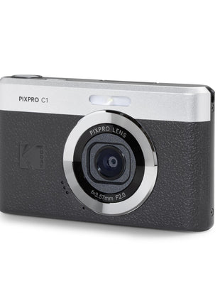 KODAK PIXPRO C1 Friendly Zoom Digital Camera - 13MP Compact Point and Shoot with 2.8??180? Tilt LCD Flip Screen, Retro Vintage Design with 4X Zoom and 1080P Full HD Video for Travel, Vlogging, Black