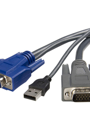StarTech.com 6 ft Ultra-Thin USB VGA 2-in-1 KVM Cable, TAA (SVUSBVGA6)