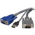 StarTech.com 6 ft Ultra-Thin USB VGA 2-in-1 KVM Cable, TAA (SVUSBVGA6)