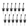 AOZITA 12 Pack Classic Bottle Pourers, Stainless Steel Liquor Pour Spouts Tapered Spout - Liquor Pourers with Rubber Dust Caps for Alcohol, Olive Oil,Bar Bartender Accessories