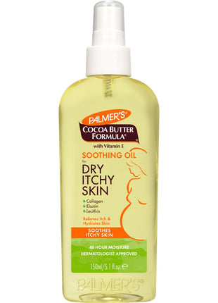 Palmer's Cocoa Butter Formula Soothing Oil with Vitamin E, Dry, Itchy Skin Relief, Anti-Itch Body Oil, 5.1 Ounces