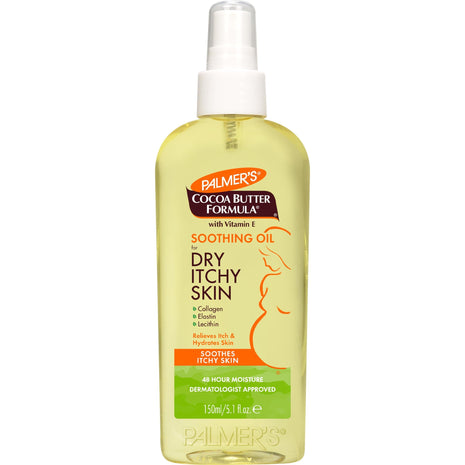 Palmer's Cocoa Butter Formula Soothing Oil with Vitamin E, Dry, Itchy Skin Relief, Anti-Itch Body Oil, 5.1 Ounces