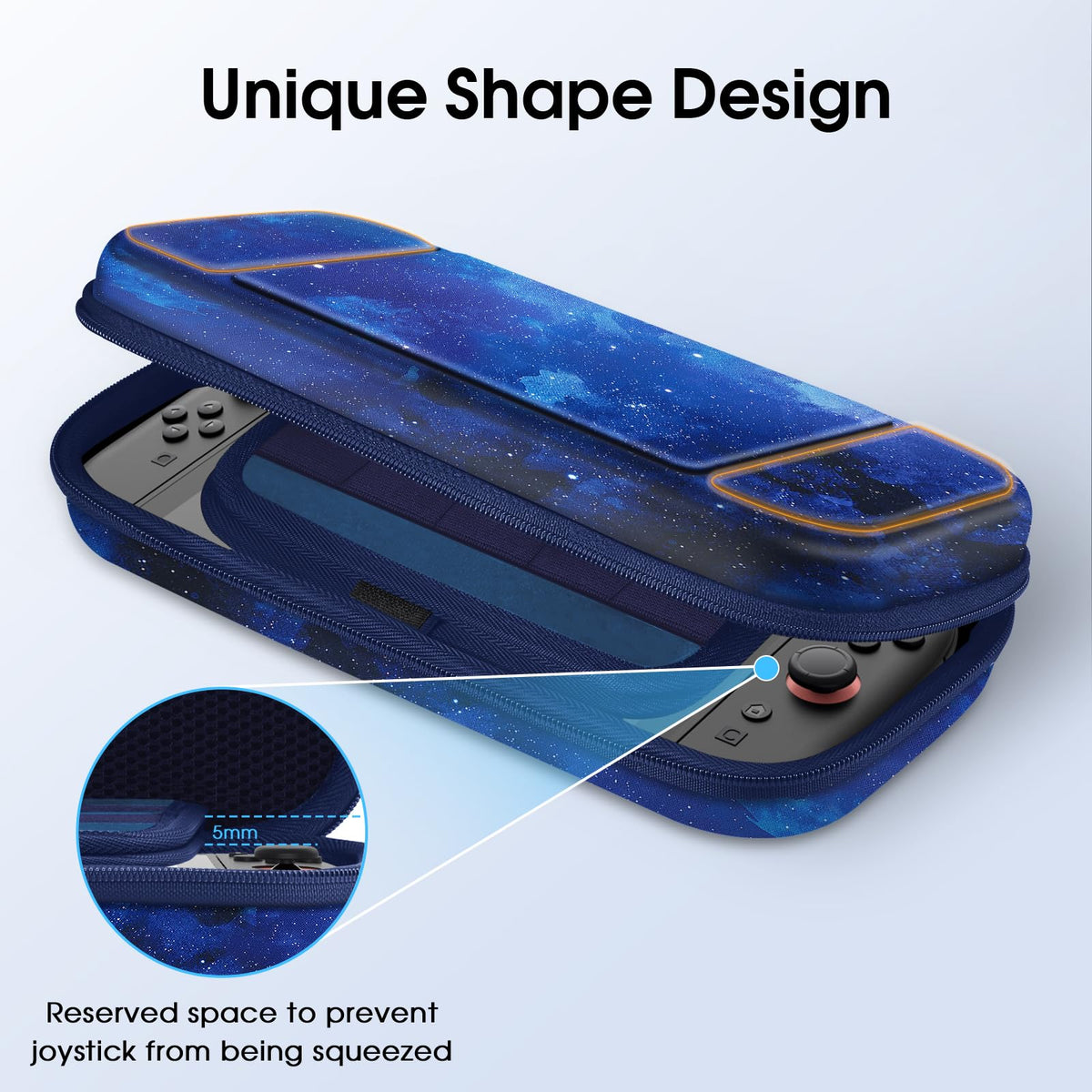 FINTIE Carrying Case for Nintendo Switch 2 (2025), Shockproof Hard Shell Switch 2 Case, Protective Cover Travel Bag with 19 Game Card & 2 Micro SD Card Slots & Inner Pocket, Starry Sky