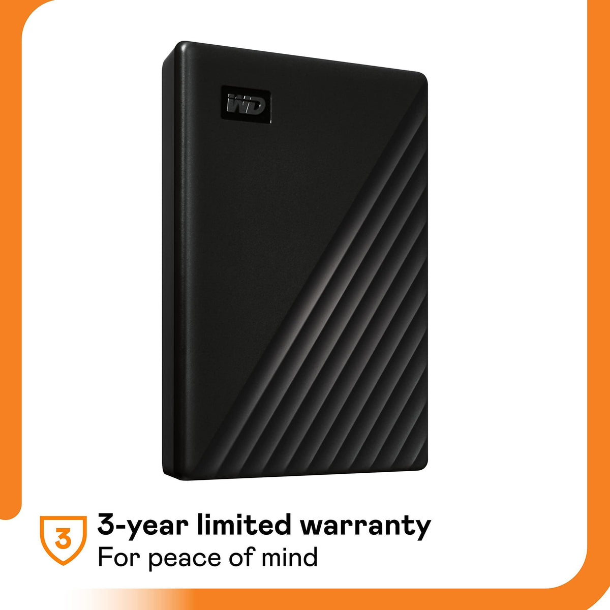 WD 6TB My Passport, Portable External Hard Drive, Black, Backup Software with Defense Against ransomware, and Password Protection, USB 3.1/USB 3.0 Compatible - WDBR9S0060BBK-WESN