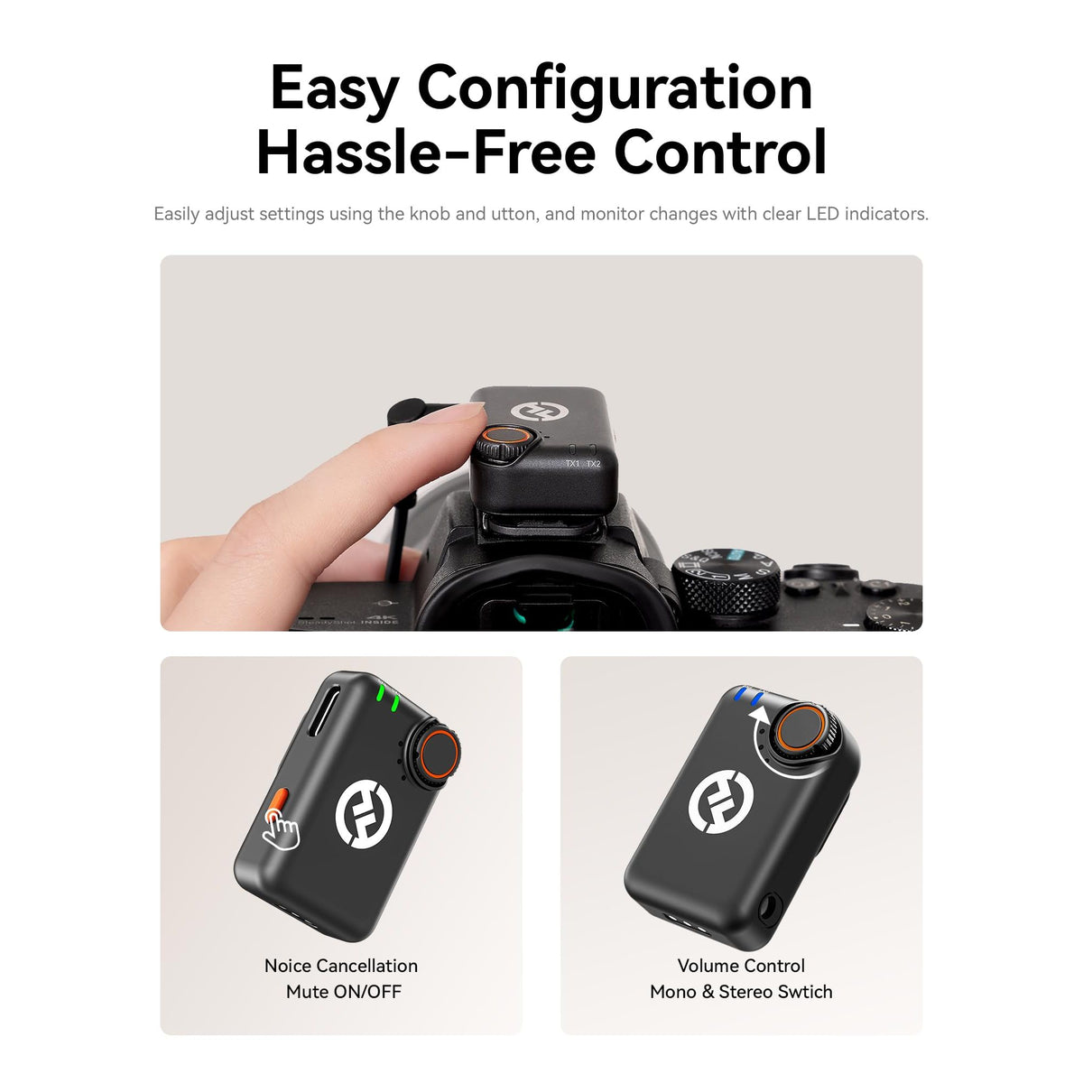 Hollyland Lark M2S Combo (Camera RX+USB-C RX+ Lightning Cable) Wireless Microphone for iPhone/Camera/Android/PC, Titanium Clip, Noise Cancelling, 30H Use, Vlog, Interview, Content Creation