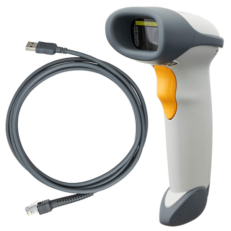 Zebra - LS2208 Series Corded Handheld Standard Range Scanner Kit Scanner with Cable - Cash Register White - LS2208-7AZU0100ZNA