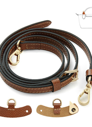 Crossbody Strap Compatible for Longchamp LP Xtra XS Pouch, Conversion Kit,GOLD Hardware