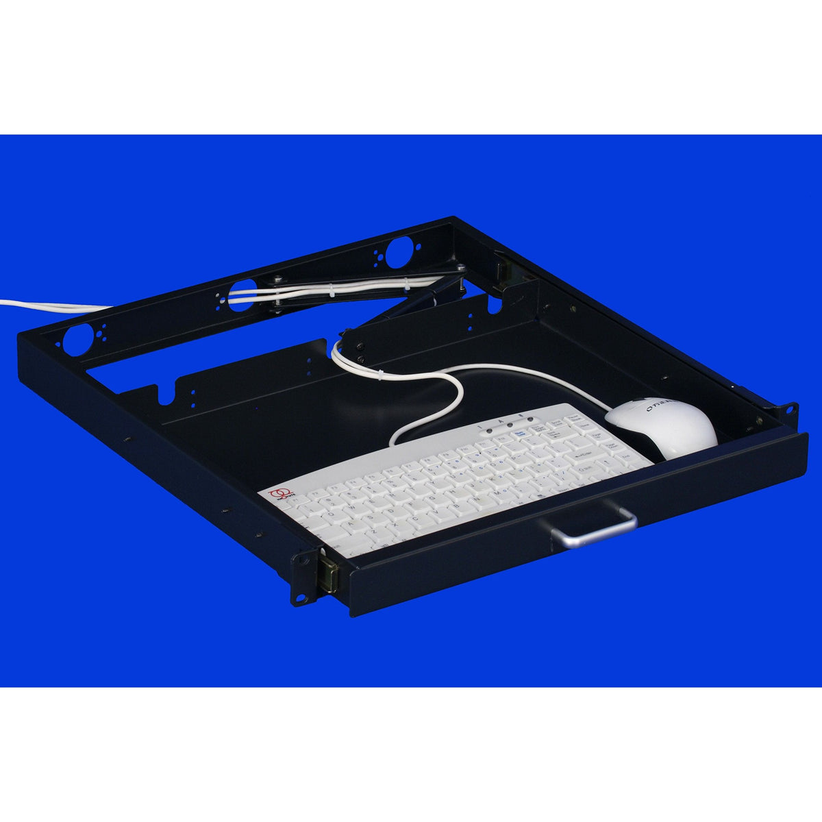 RAISING ELECTRONICS 1U Rack Mount Sliding Keyboard Tray Cantilever for Server Data Network Rack
