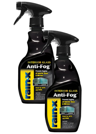 Rain-X 630543 Interior Glass Anti-Fog, 12 oz. - Prevents Fogging of Interior Glass and Mirrors, Usable on Both Automobiles and Marine Vehicles (Pack of 2)
