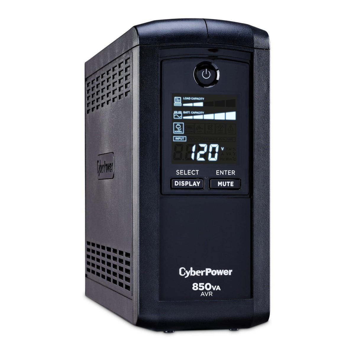 CyberPower CP850AVRLCD Intelligent LCD UPS Battery Backup and Surge Protector, 850VA/510W, 9 Outlets, AVR, Mini-Tower, UL Certified