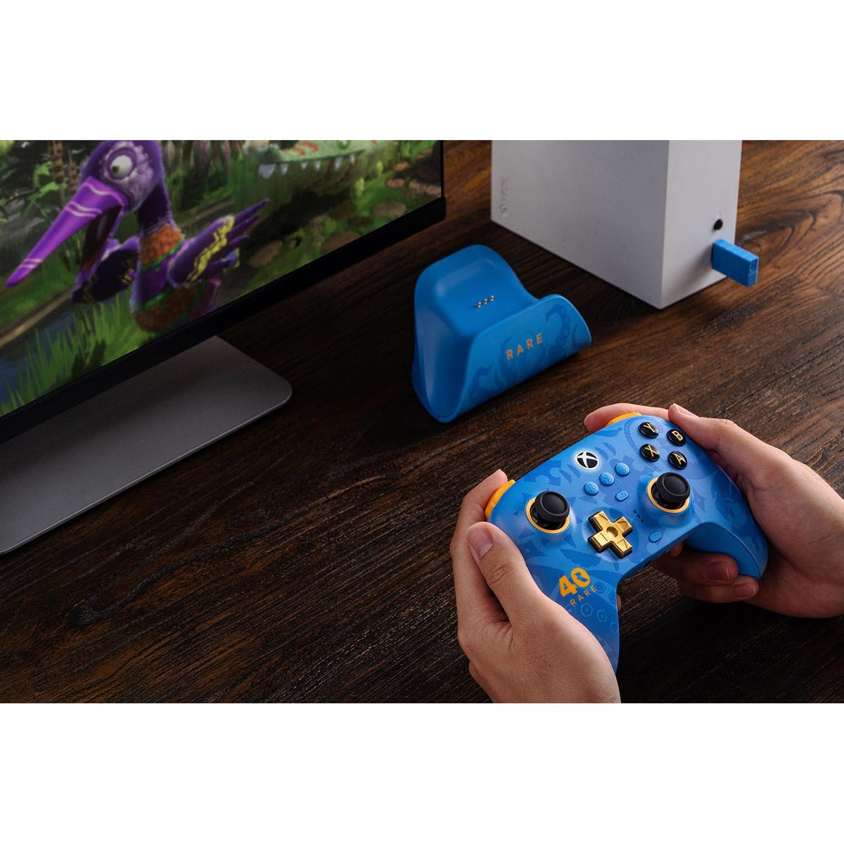 8BitDo Ultimate 3-mode Wireless Controller for Xbox, Hall Effect Joysticks, Pro Back Buttons, Compatibility with Xbox Series X|S & Xbox One, Apple, Windows PC & Android - Rare 40th Anniversary Edition