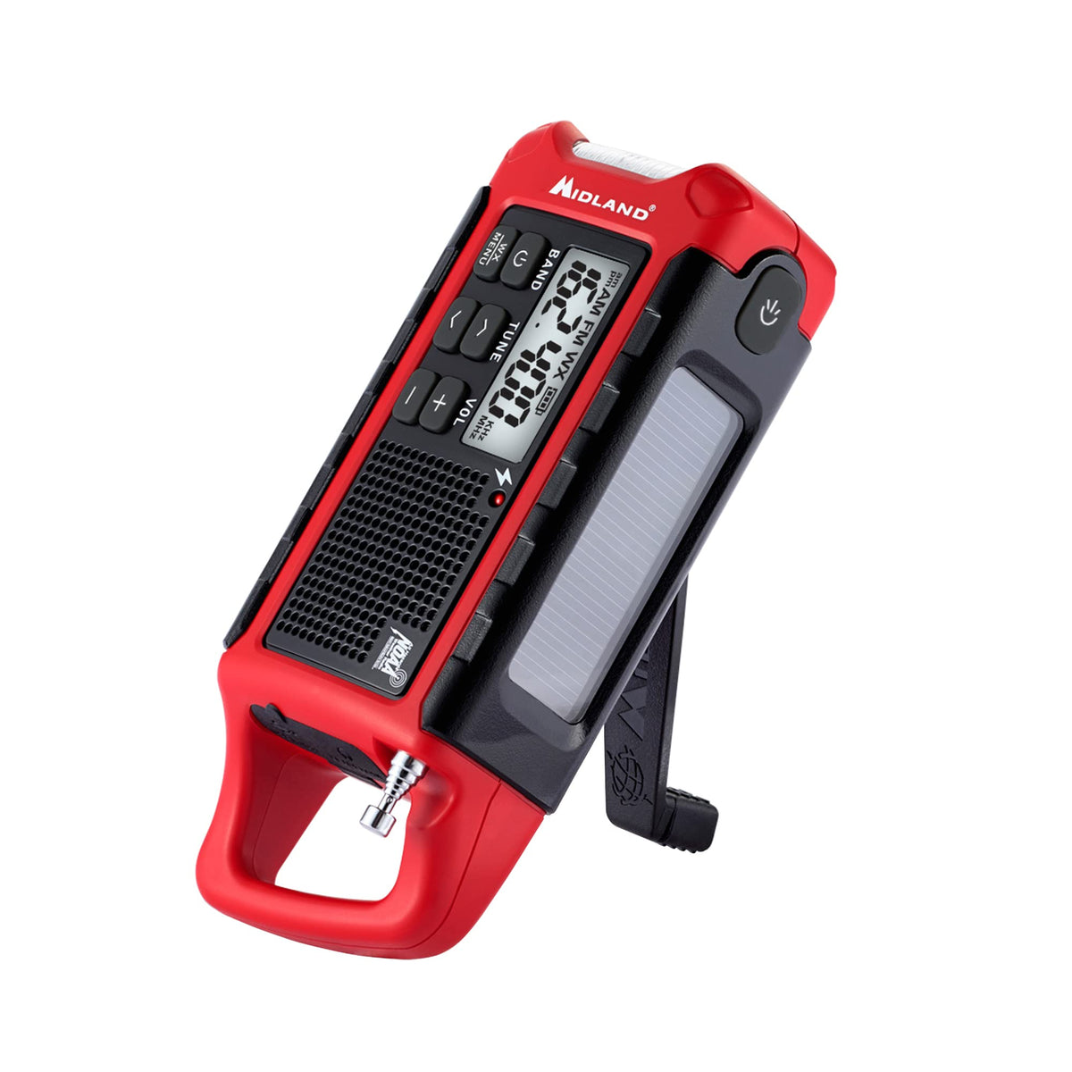 Midland ER210 NOAA Emergency Weather Radio - Compact, Crank, Weather Alerts, AM/FM Radio, Multiple Power Sources, SOS Emergency Flashlight