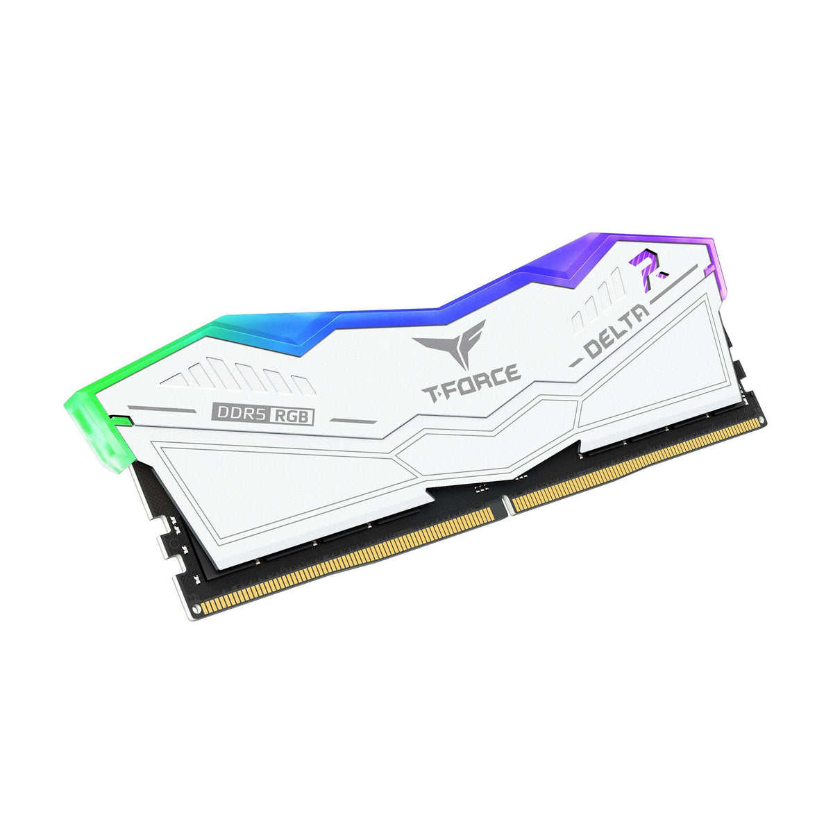 TEAMGROUP T-Force Delta RGB DDR5 Ram 48GB (2x24GB) 8200MHz PC5-65600 CL38 A-DIE Desktop Memory Module Ram for 600 700 Series Chipset XMP 3.0 Ready White - FF4D548G8200HC38EDC01