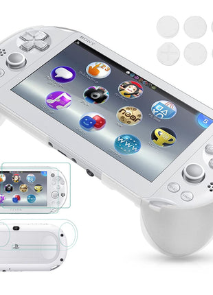Hand Grip Handle Joypad Protective Case with L2 R2 Trigger Button Grip Shell Controller Protective Case for Sony PlayStation PS Vita 2000 PSV 2000 PS Vita Slim.(White)