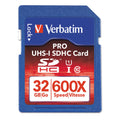 Verbatim 32GB Pro 600X SDHC Memory Card, UHS-I V30 U3 Class 10