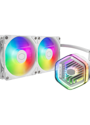 Cooler Master 240 Atmos High Performance Close-Loop AIO Liquid Cooler, R9|i7 Dual Chamber Pump, Customize Cover, Sickleflow Edge PWM, aRGB Lighting, AMD Ryzen AM5|4, Intel LGA 1851|1700 Platform