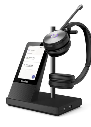 Yealink WH66 Dual Teams Wireless Noise Canceling Headset - Headset Works with USB Enabled Computers, Desk Phones and Softphones Also Connects to Cell Phones with Bluetooth.