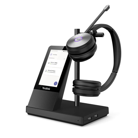 Yealink WH66 Dual Teams Wireless Noise Canceling Headset - Headset Works with USB Enabled Computers, Desk Phones and Softphones Also Connects to Cell Phones with Bluetooth.