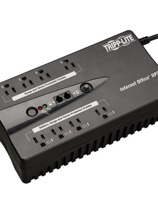 Tripp Lite INTERNET550SER 550VA 300W UPS Desktop Battery Back Up Compact 120V DB9 RJ11 PC, 8 Outlets,Black