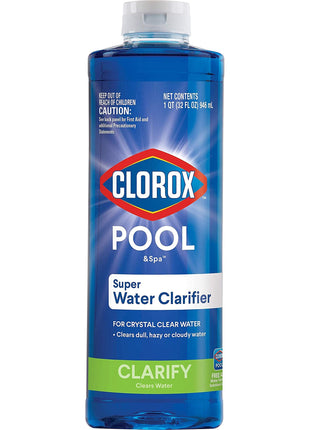 Clorox® Pool&SpaTM Swimming Pool Super Water Clarifier, Creates Crystal Clear Pool Water, 1 Quart (Pack of 1)