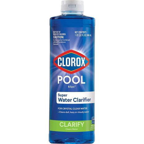 Clorox® Pool&SpaTM Swimming Pool Super Water Clarifier, Creates Crystal Clear Pool Water, 1 Quart (Pack of 1)