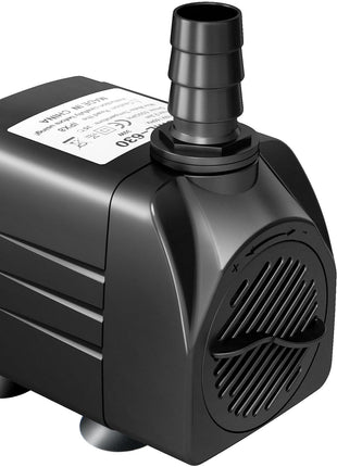 GROWNEER 550GPH Submersible Pump 30W Fountain Water Pump, 2000L/H, with 7.2ft High Lift, 3 Nozzles for Aquarium, Fish Tank, Pond, Hydroponics, Statuary, Pool