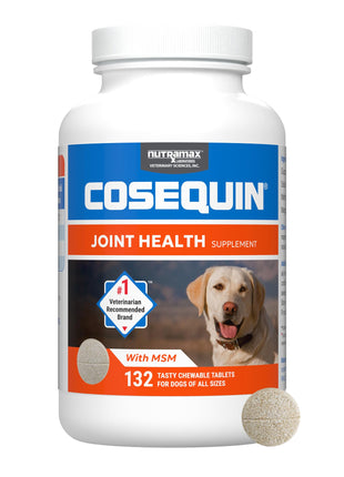 Nutramax Cosequin for Dogs Joint Health Supplement, Contains Glucosamine for Dogs, Plus Chondroitin and MSM, Supports Healthy Joints, For All Breeds and Sizes, Chewable Tablets, 132 Count