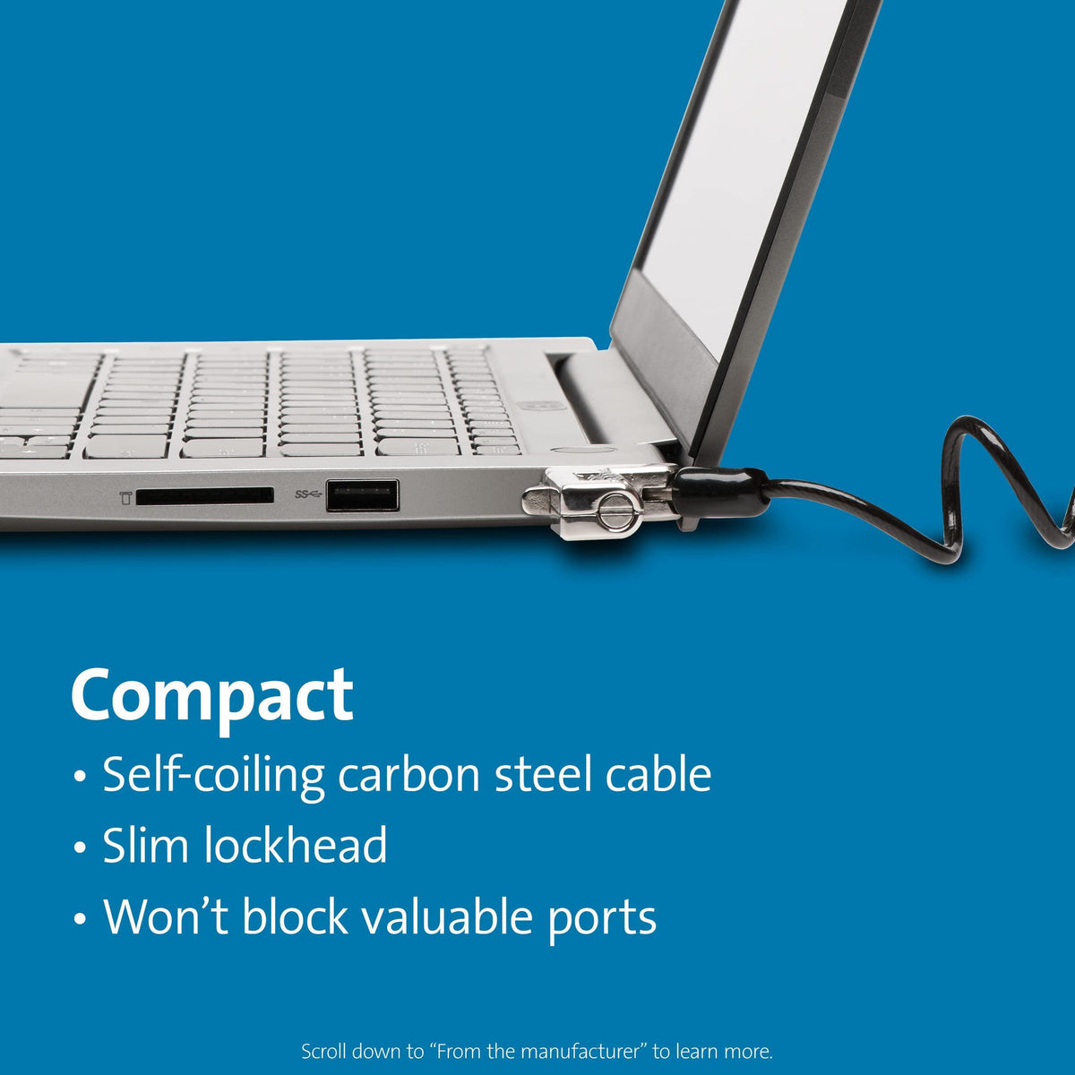 Kensington Slim Portable Combination Lock for Standard Slot (K60625WW)
